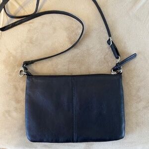 J.Jill Black Leather Crossbody Bag